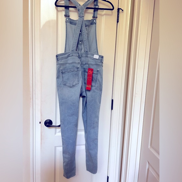 Trending Red Hot fabulous distressed denim PINK Celebrity overalls 🔥🔥🔥 - Picture 2 of 11